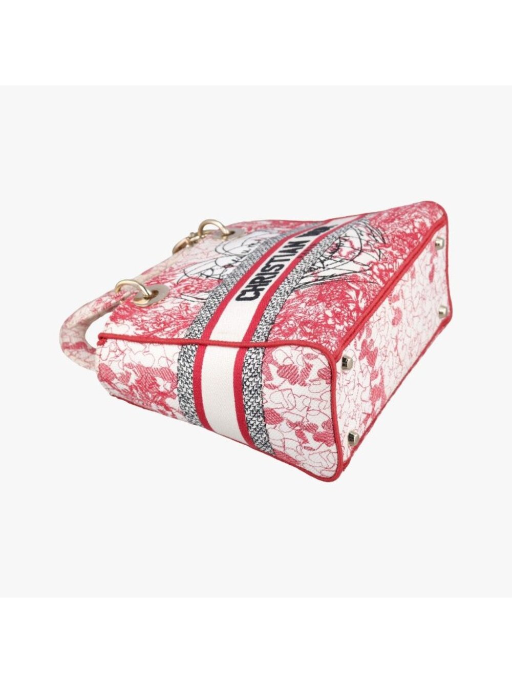 ★SOLD★ Dior D-light Royaume Red Multicolor Canvas Messenger - Picture 5 of 15